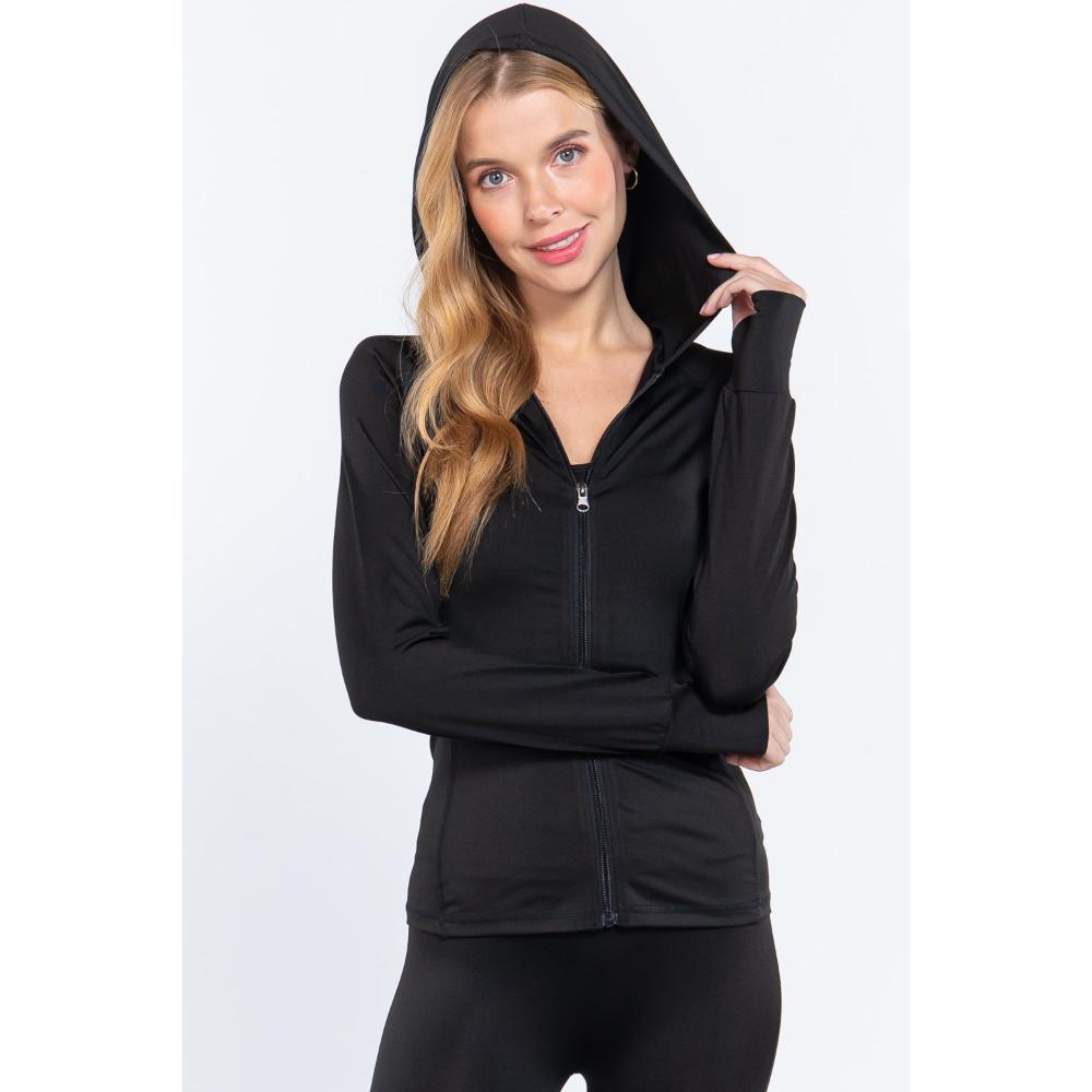 

Длинная спортивная куртка с капюшоном Slv FASHNZFAB, черный