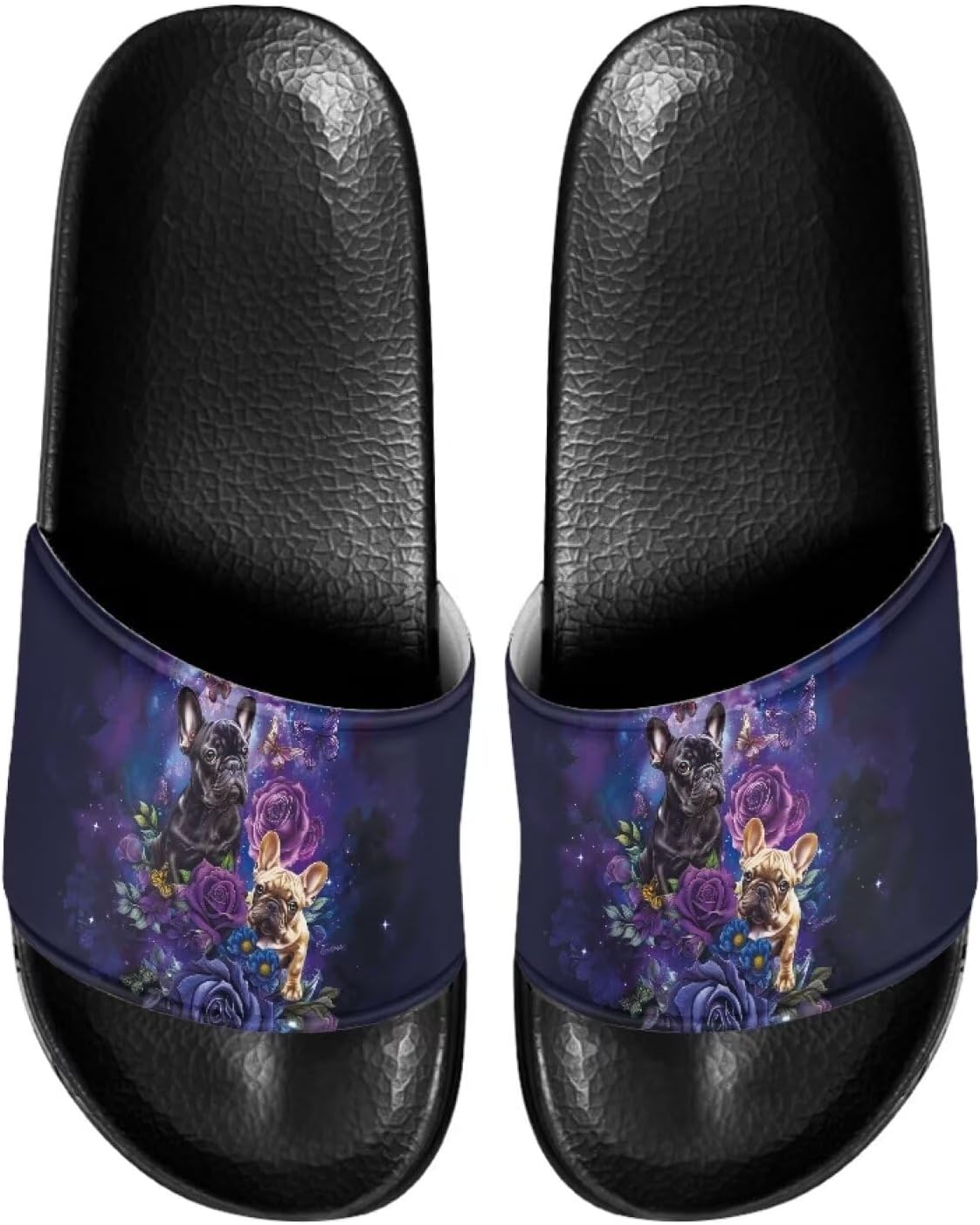 

Женские сандалии JUDENTIDOS с необычным дизайном, сандалии с мягкой подошвой, открытым носком, противоскользящие, на одной полоске, French Bulldog Floral