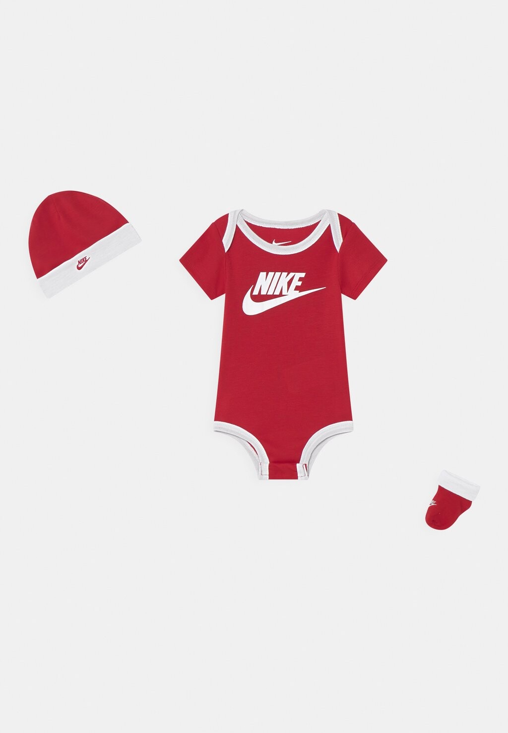 

Кепка Nike Baby 3 Piece Gift Set Body Booties & Beanie Unisex Nike, цвет gym red