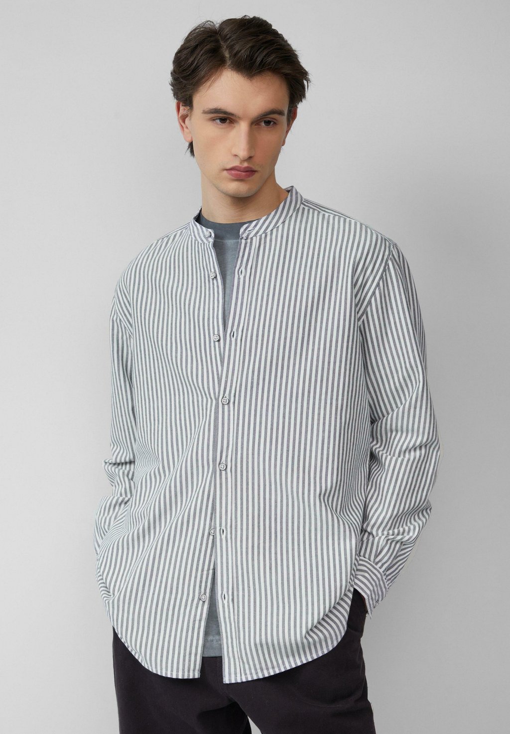 

Рубашка REGULAR FIT STEHKRAGEN AUS OXFORD QS, темно-синий