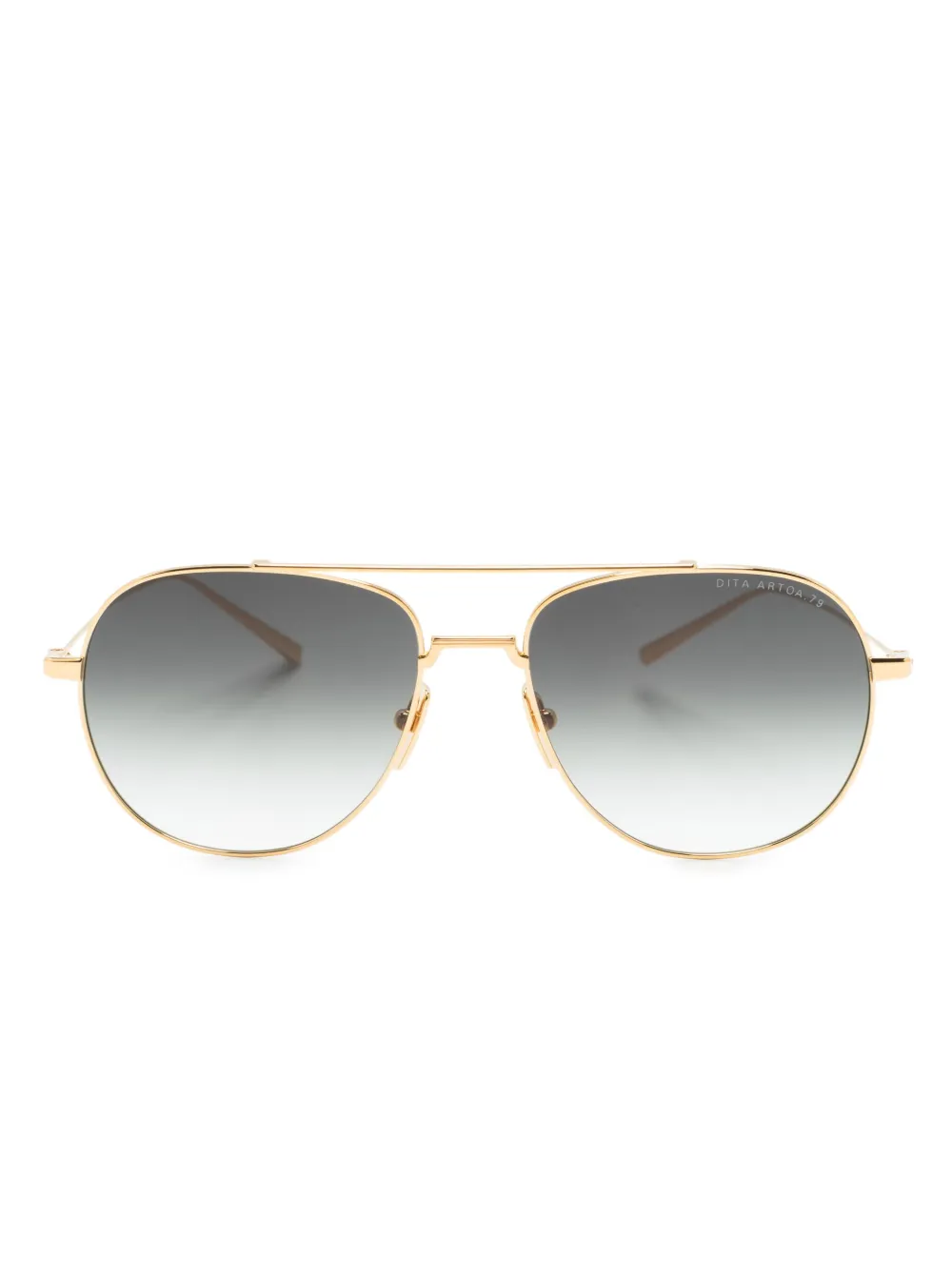 

Солнцезащитные очки в круглой оправе с логотипом Dita Eyewear, золотой