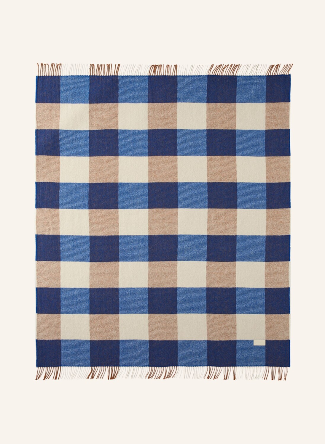 

Плед Gant Home, 130x180 см, цвет blau/creme/hellbraun