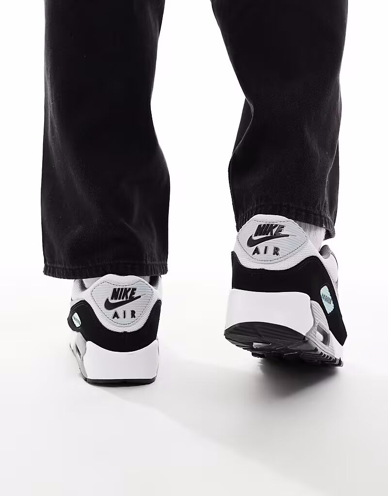 Кроссовки Nike Air Max 90 синего и кораллового цветов — фото 4