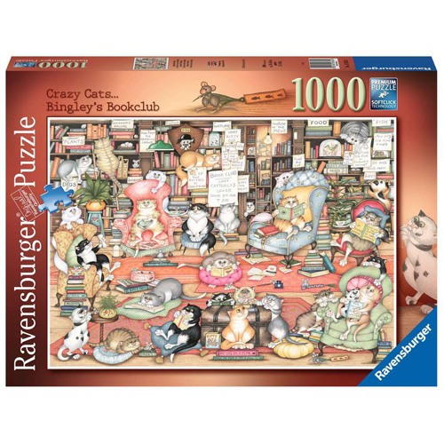 

Пазлы Crazy Cats – Bingley’S Bookclub, 1000 Pieces