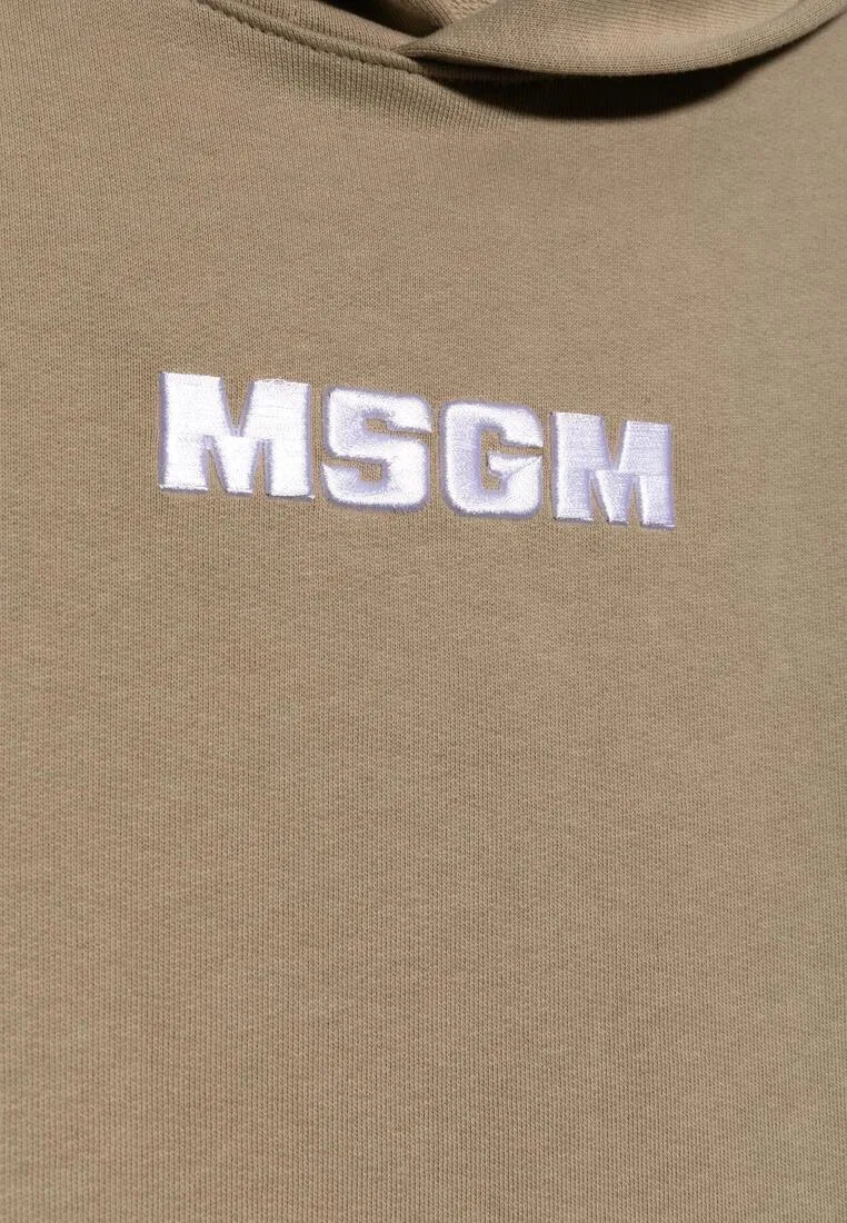 Худи детское, хлопок, белый Msgm — фото 2