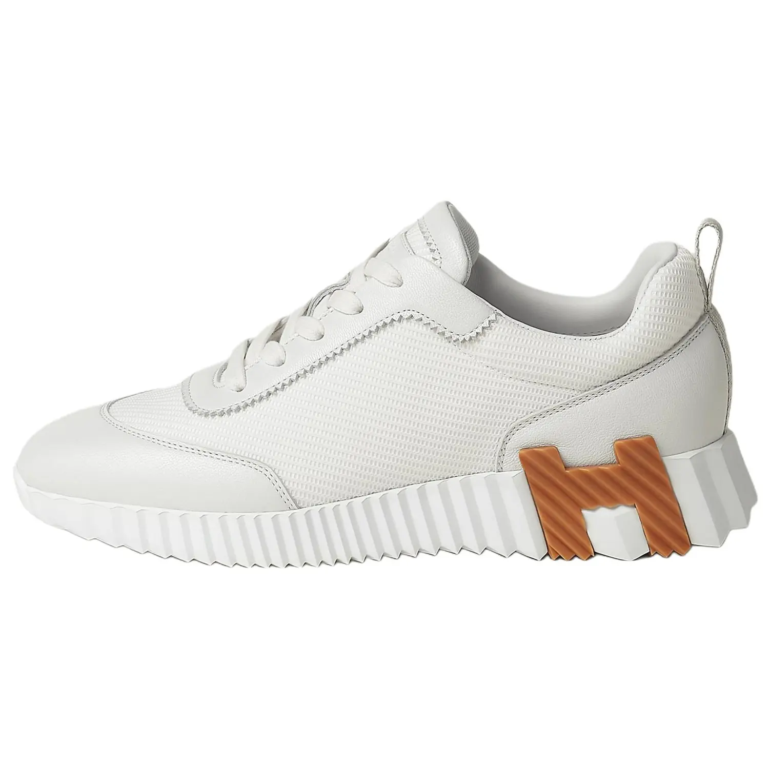 HERMES Bouncing Low top Casual Shoes 4cm Women's White