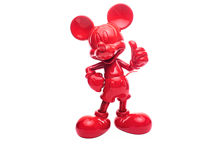 

Коврик с изображением Микки Мауса из коллекции Like Collection с модными фигурками 28 см Disney, mickey-glossy finish total crimson 28cm