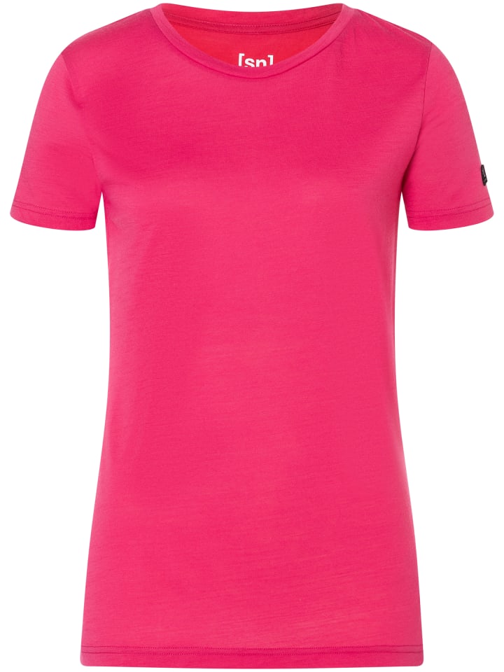 

Функциональная рубашка super.natural Merino T-Shirt THE ESSENTIAL, розовый