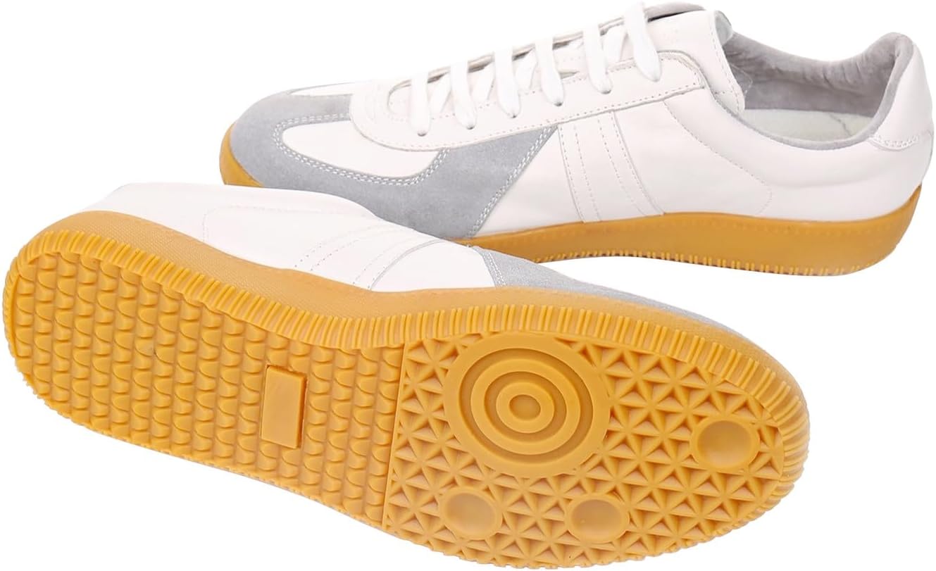 

Мужские повседневные кроссовки Santimon Mens из натуральной кожи с низким верхом, удобные модные беговые туфли, белый