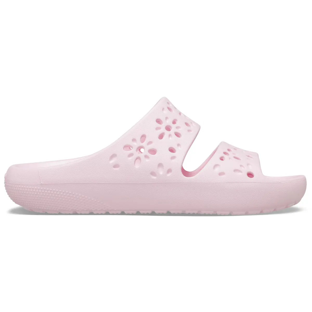 

Классические цветочные вырезанные U-образные сандалии Crocs Unisex, розовый