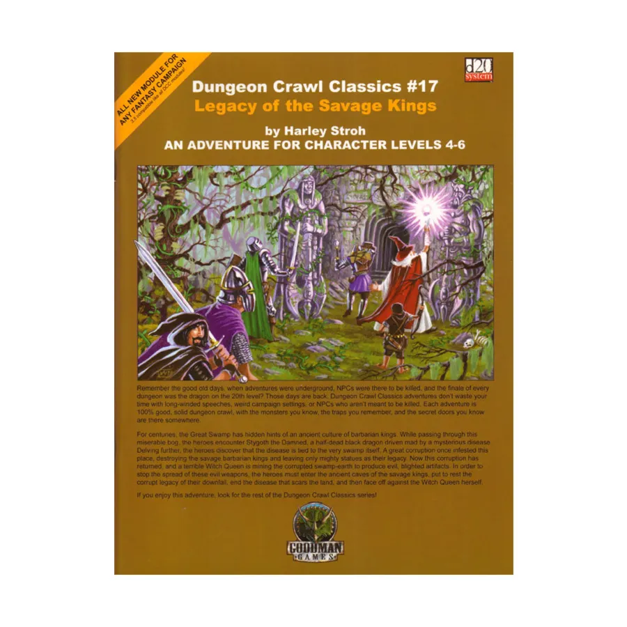 

Модуль Legacy of the Savage Kings (2nd Printing), Dungeon Crawl Classics - #16-30 (d20)