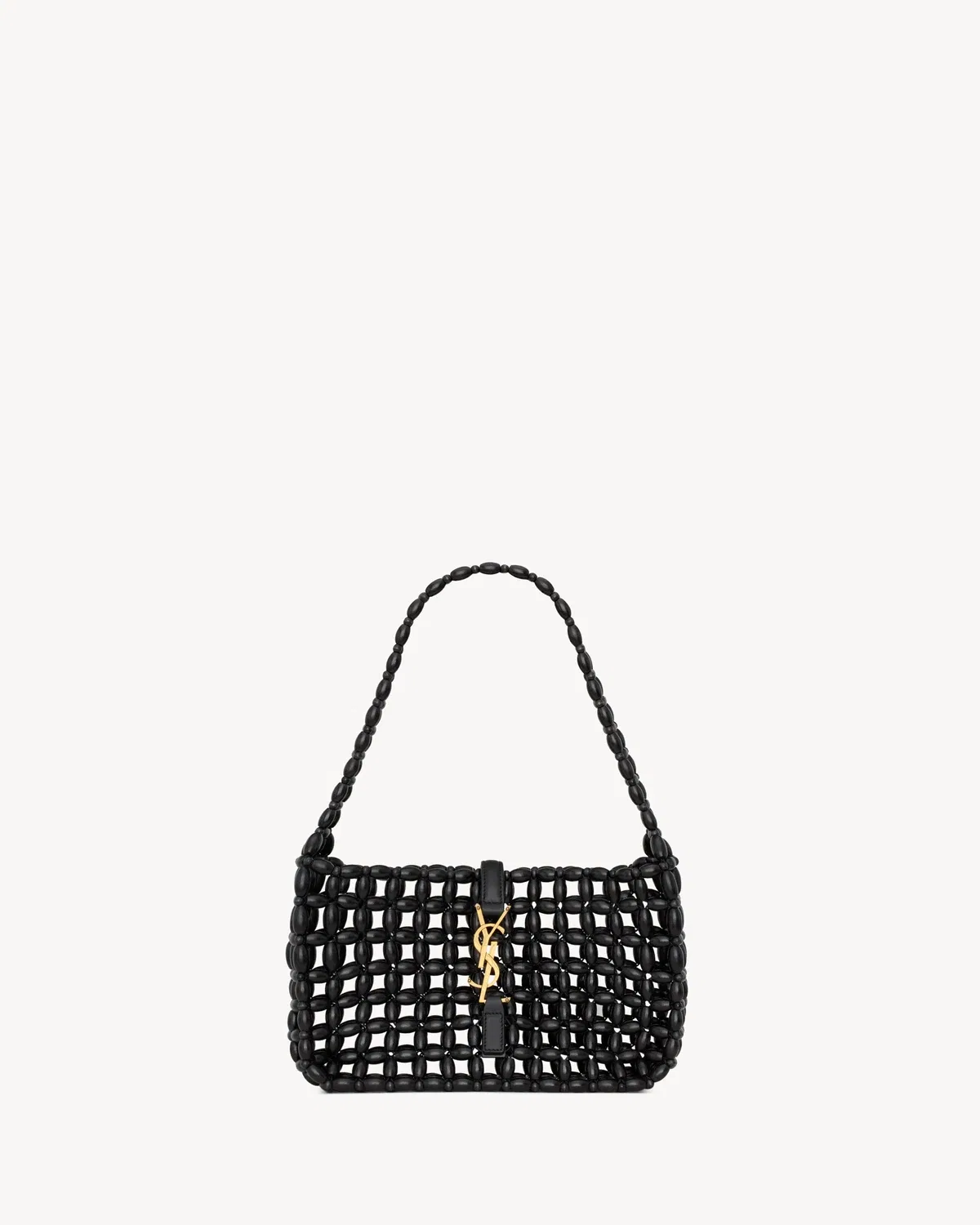 LE 5 À 7 из деревянных бусин SAINT LAURENT, черный