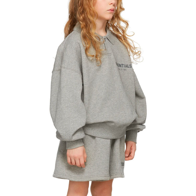 Детская футболка Fear Of God Essentials, серый — фото 2