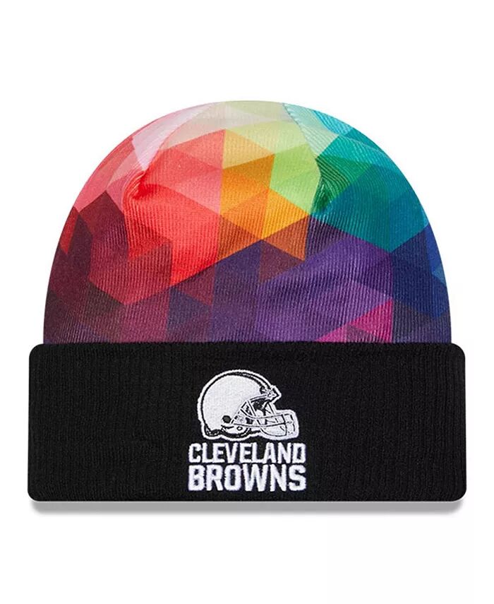 

Мужская черная вязаная шапка Cleveland Browns 2023 NFL Crucial Catch с манжетами New Era