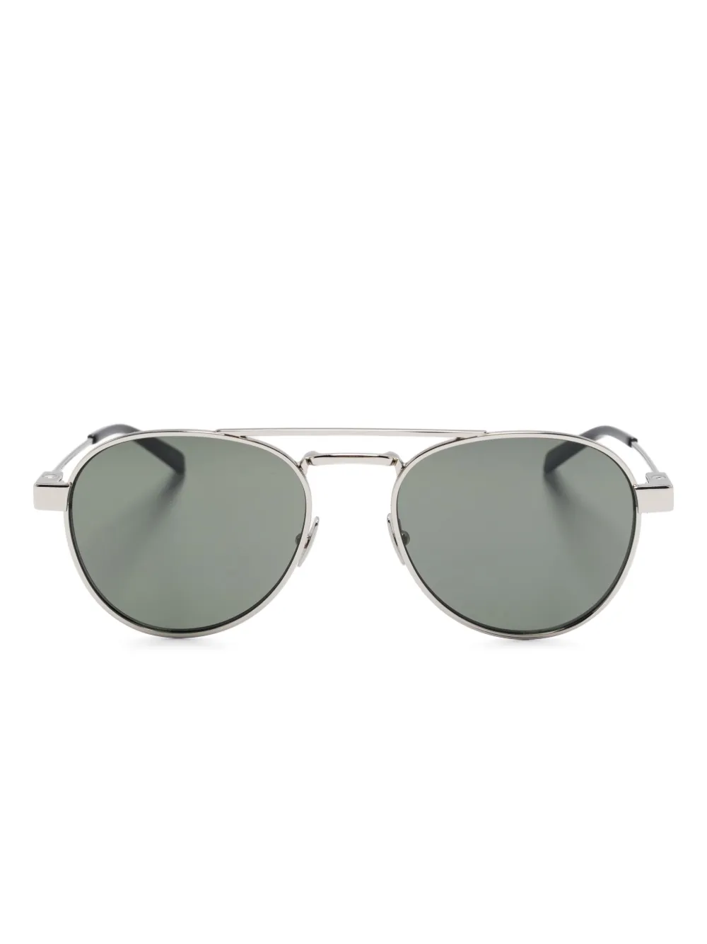 

Солнцезащитные очки в круглой оправе Saint Laurent Eyewear, серебяный