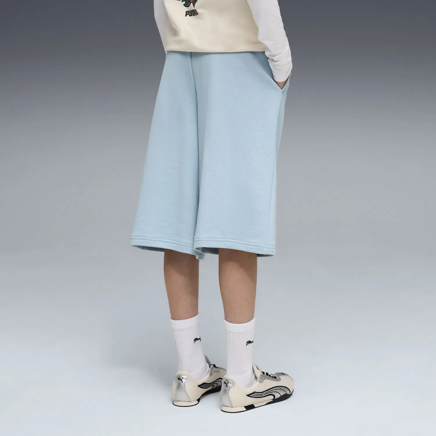 Свободные брюки в стиле середины 90-х Puma, Light Blue — фото 4