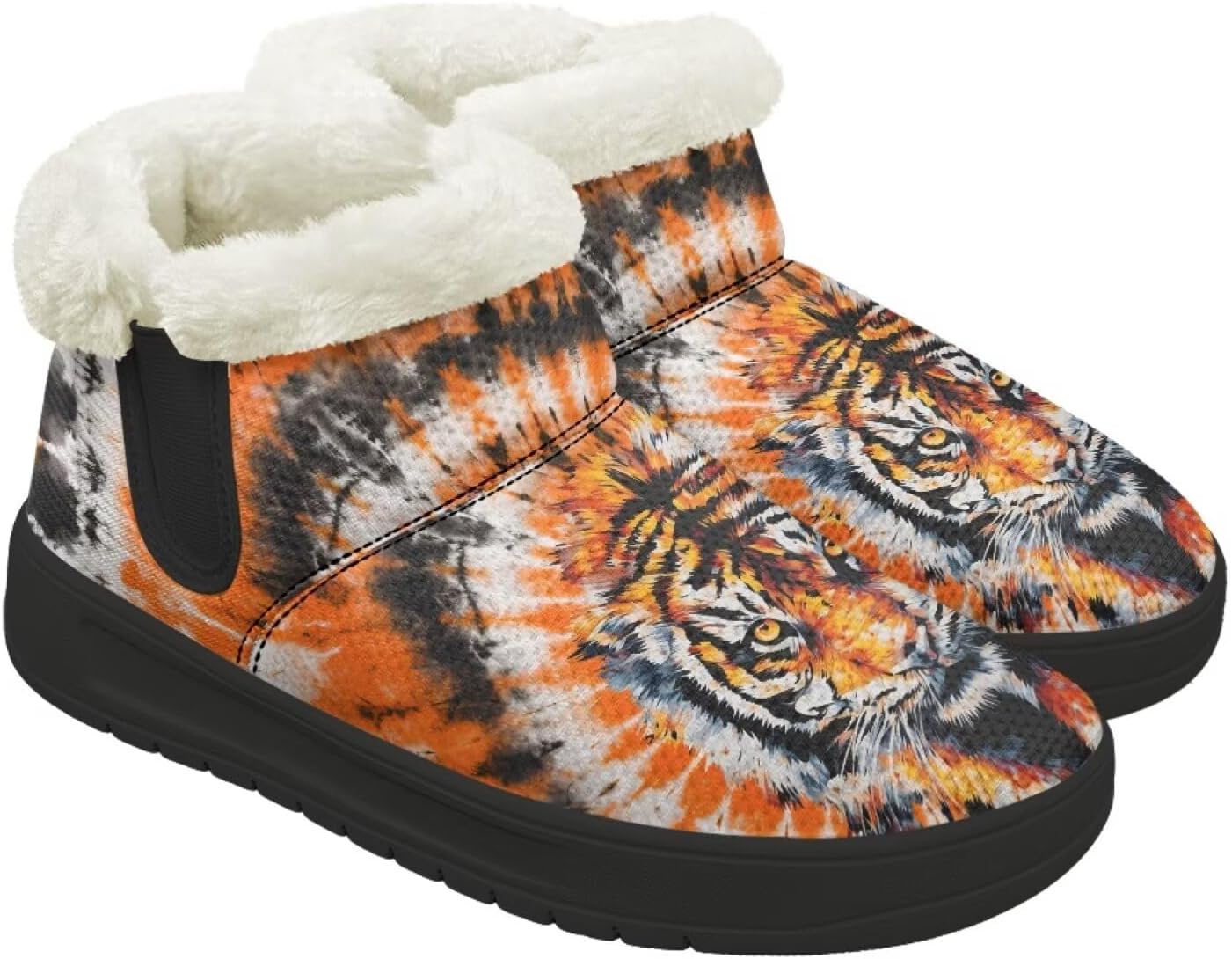 

Мужские зимние ботинки Qoiuvncy slip-on с меховой подкладкой, теплые мягкие зимние сапоги с черной подошвой