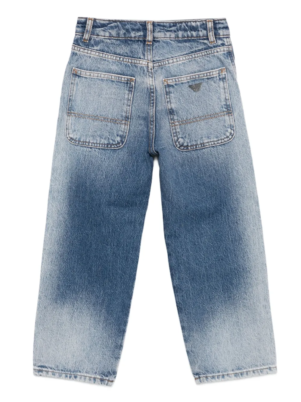 Джинсы с подворотами Emporio Armani Kids, синий — фото 2
