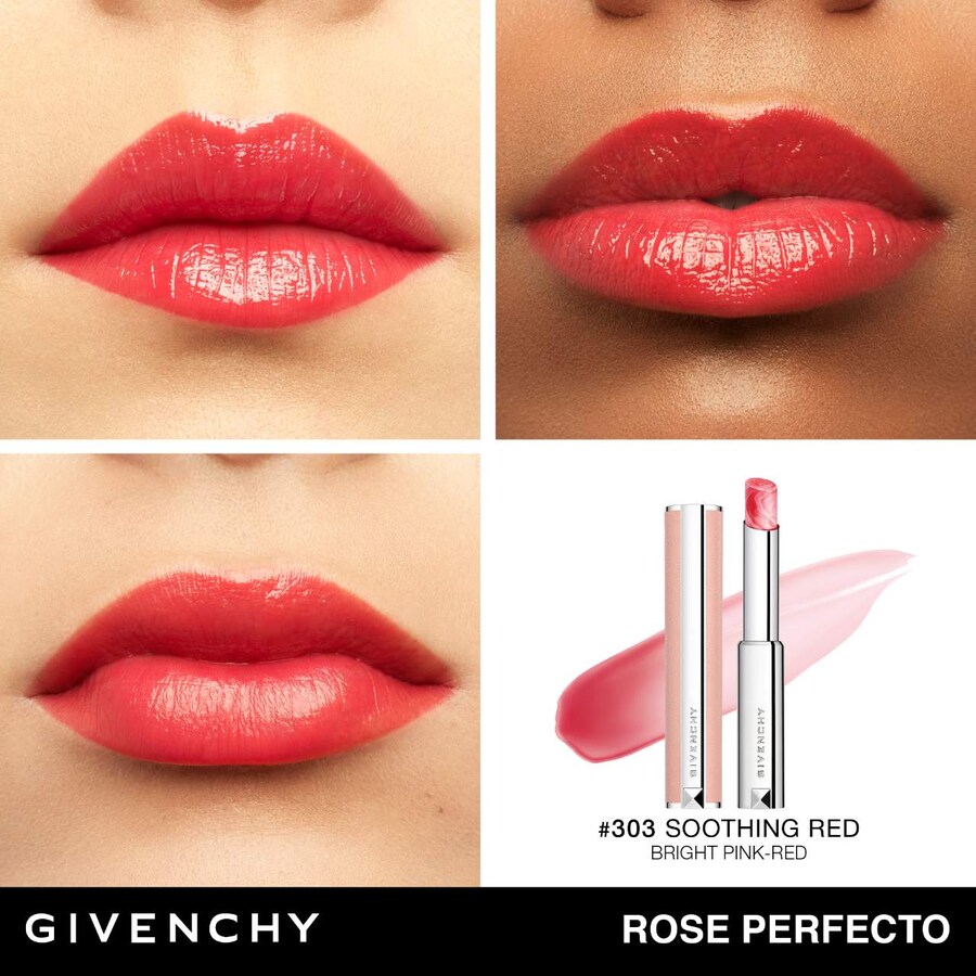 Бальзам для губ Rose Perfecto с 24-часовым увлажнением Givenchy, .09oz /2.8g, 303 Soothing Red — фото 3