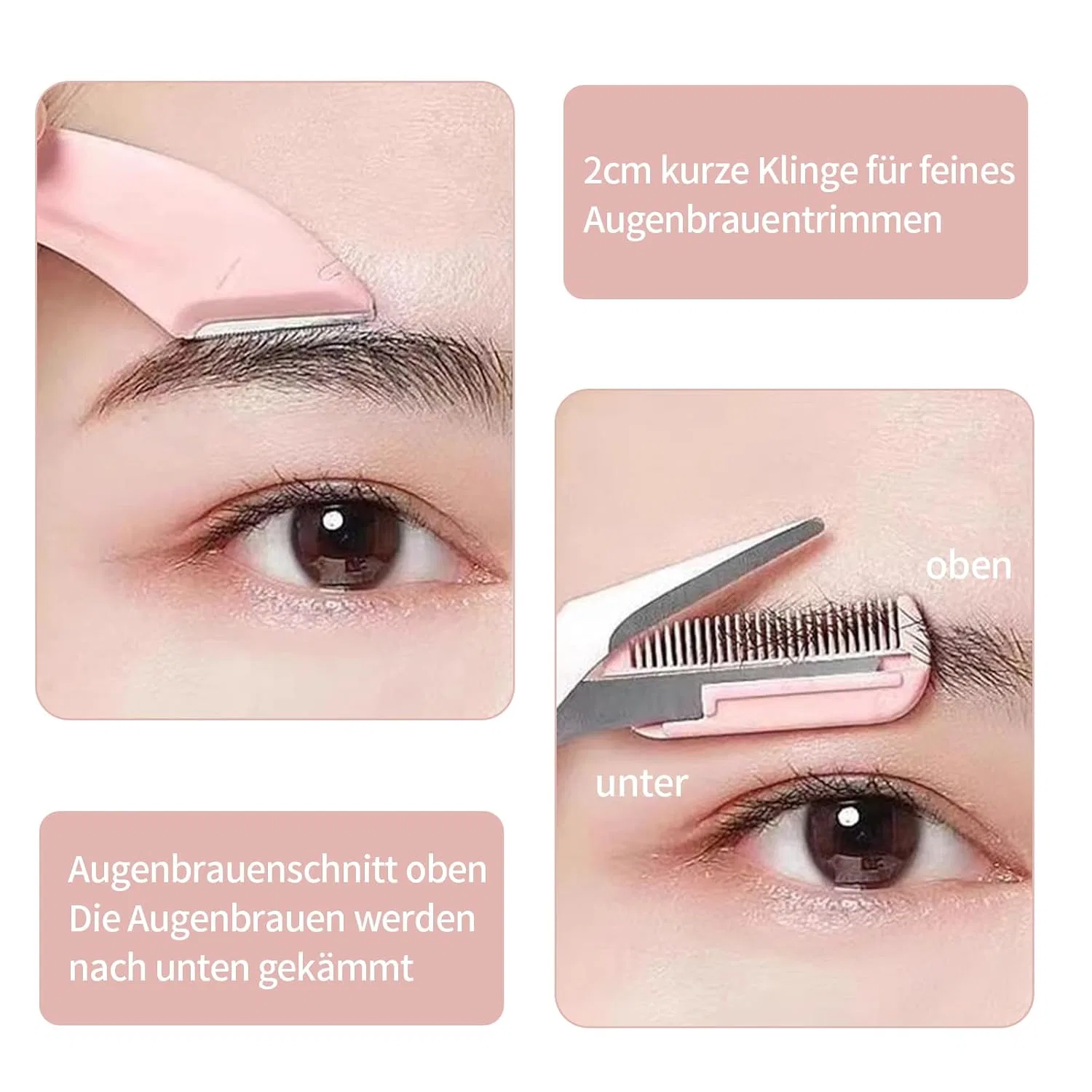 Набор ножниц для бровей MSQ с расческой ‎Msq, 2-Lightpink — фото 4
