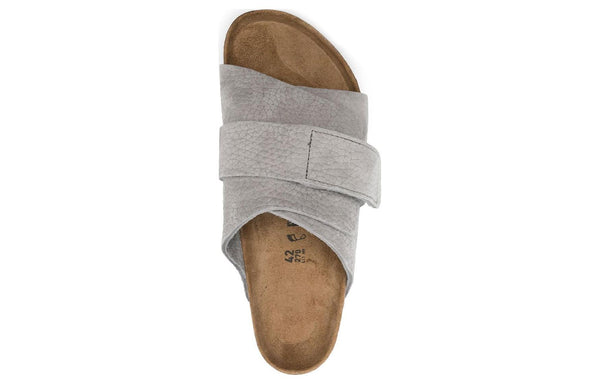 Тапочки kyoto nubuk leather ' desert buck whale gray' Birkenstock, серый — фото 4