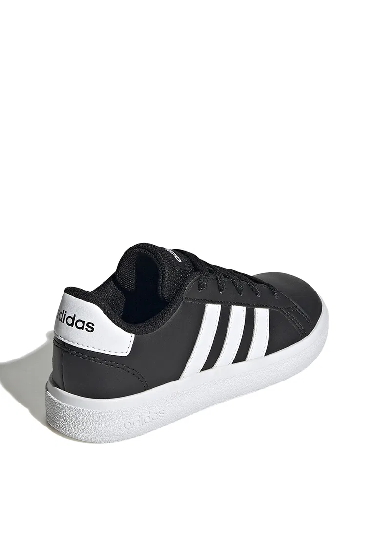 Кроссовки детские, шнуровка, Grand Court Lifestyle, Adidas, белый/черный — фото 3