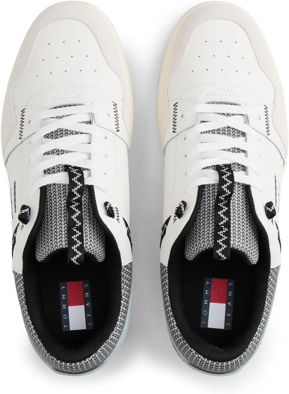 Мужские низкие кроссовки Tommy Jeans TJM Retro Basket Em0em01657, White Ecru Black — фото 4