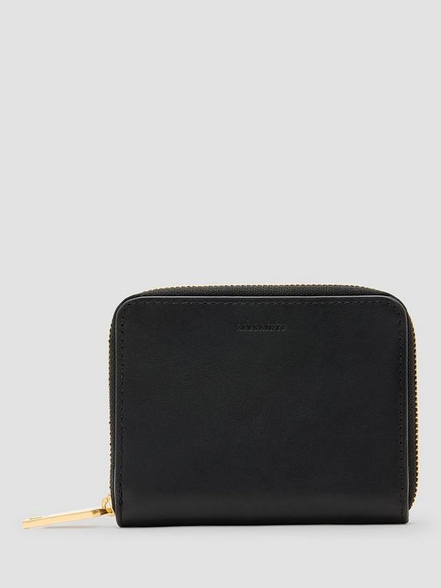 

Кожаный кошелек Lena с шестиугольной молнией AllSaints, Black