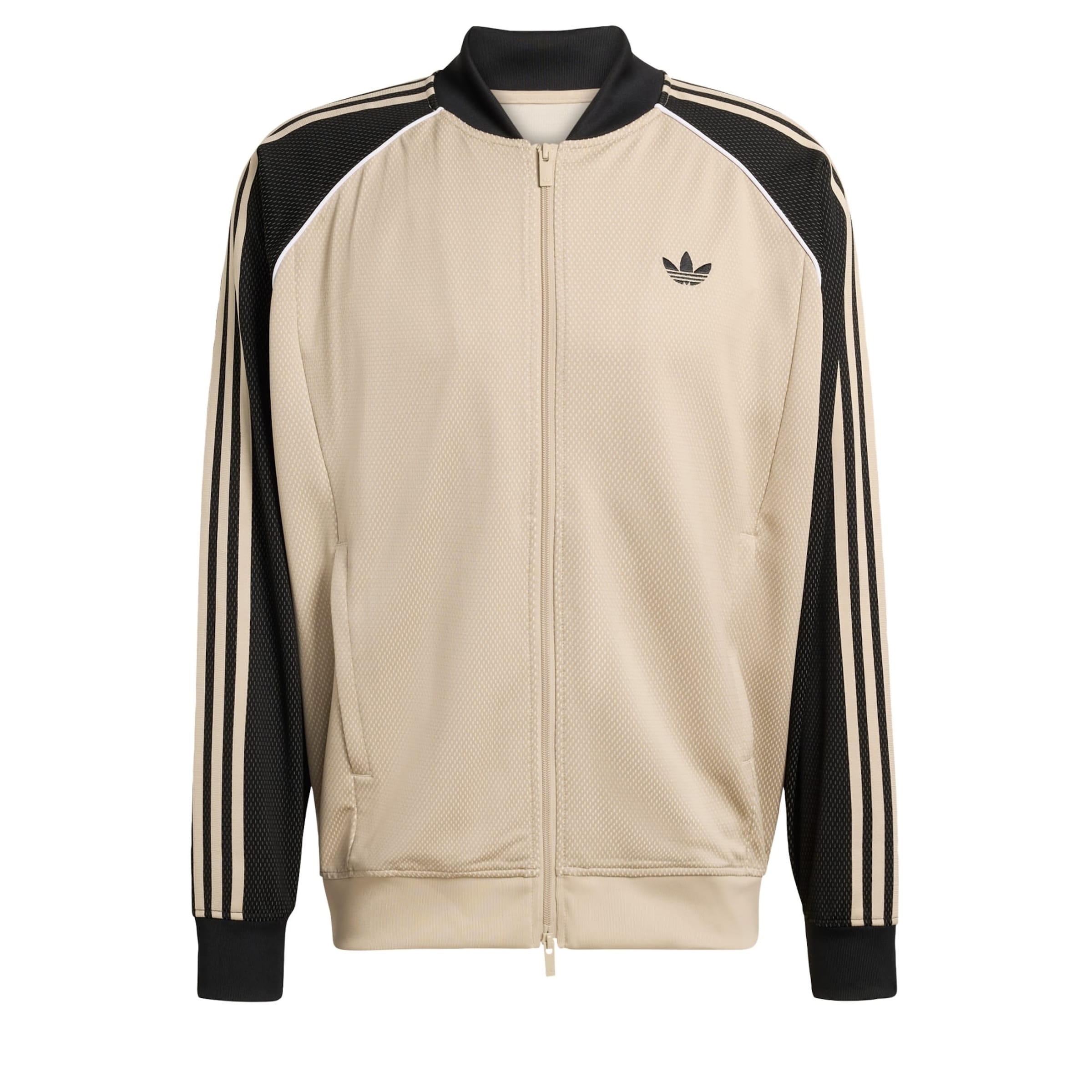 

Adidas Originals Застегивающаяся худи 'LOOSE MESH TRACK' в бежевом цвете