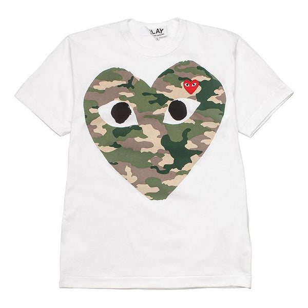

Футболка camouflage heart t-shirt 'white' Comme Des Garcons Play, белый