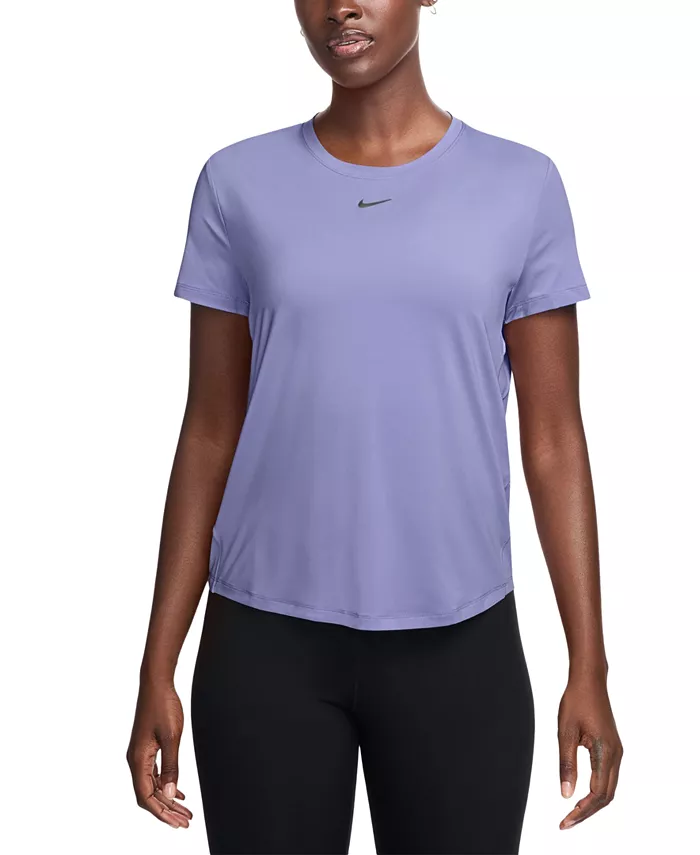 

Женский топ One Classic Dri-FIT с короткими рукавами Nike, черный