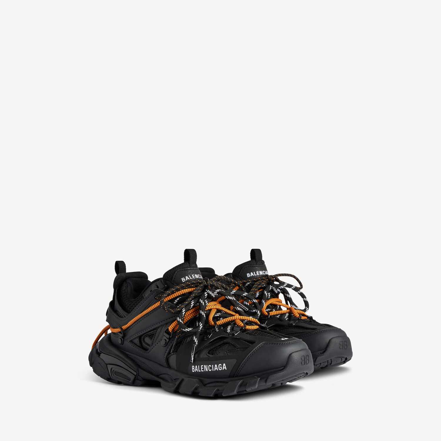 BALENCIAGA Мужские кроссовки Track Trail Laces в черно-оранжевом цвете — фото 2
