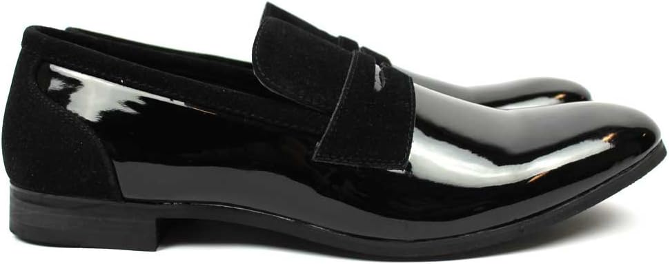 Черные лоферы из замши и лакированной кожи Tuxedo с отделкой Modern Bradley от Azar AZAR MAN — фото 3
