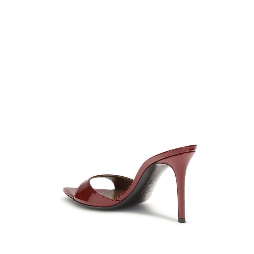 Джузеппе Дзанотти Intriigo Мюли Женские Сандалии Giuseppe Zanotti, Bordeaux — фото 3