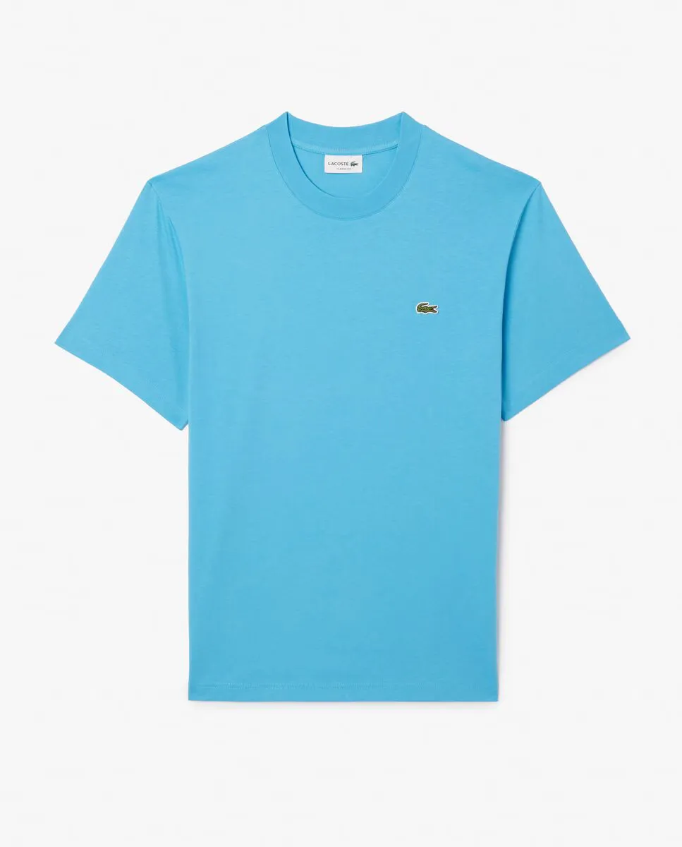 

Мужская хлопковая футболка с коротким рукавом Lacoste, синий