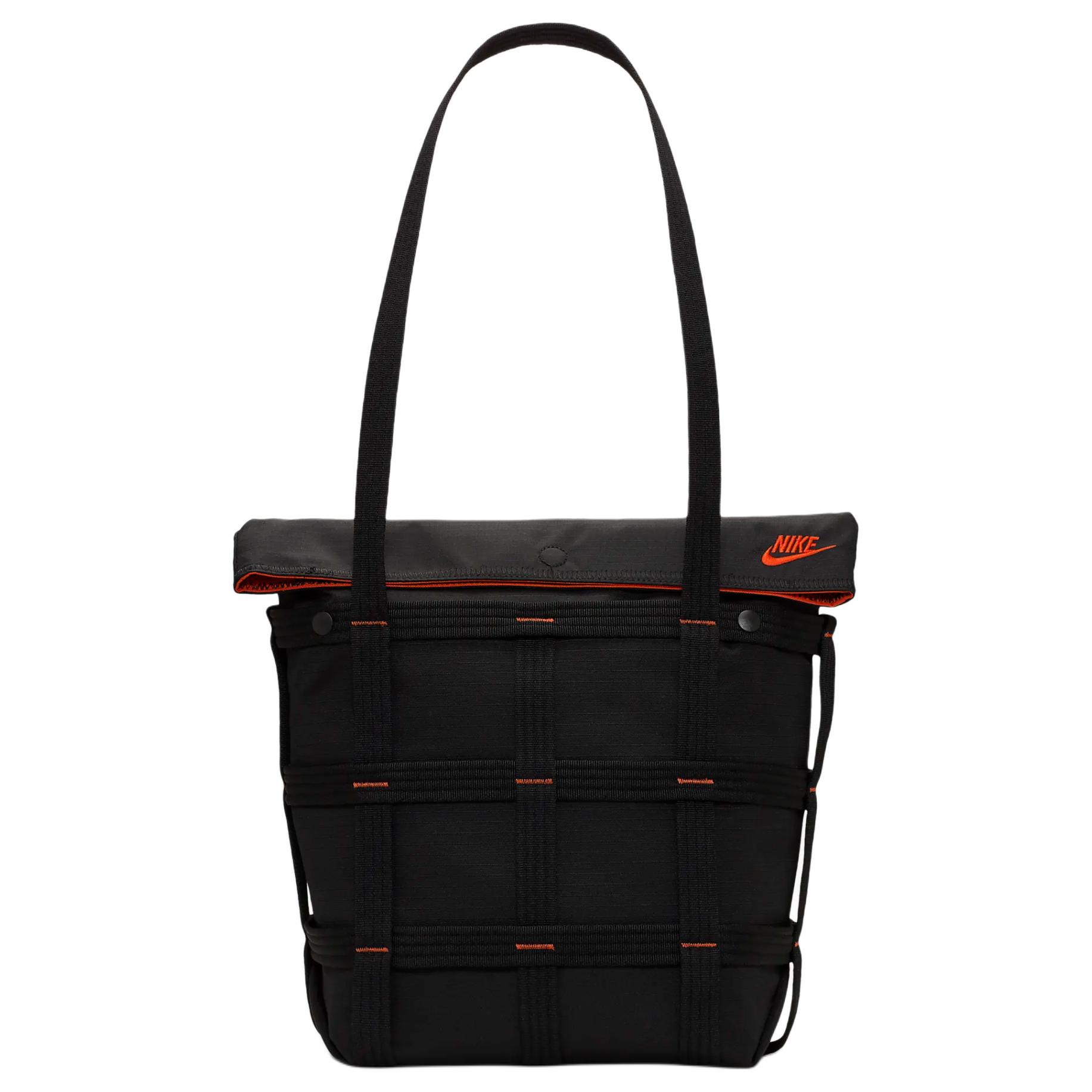 

Nike Полиэстеровая одноплечевая сумка унисекс черно-оранжевая, Black & Orange