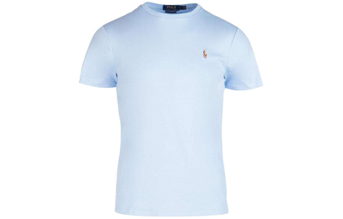 

Футболка с вышитым логотипом Polo Ralph Lauren, светло-голубой, Синий, Футболка с вышитым логотипом Polo Ralph Lauren, светло-голубой