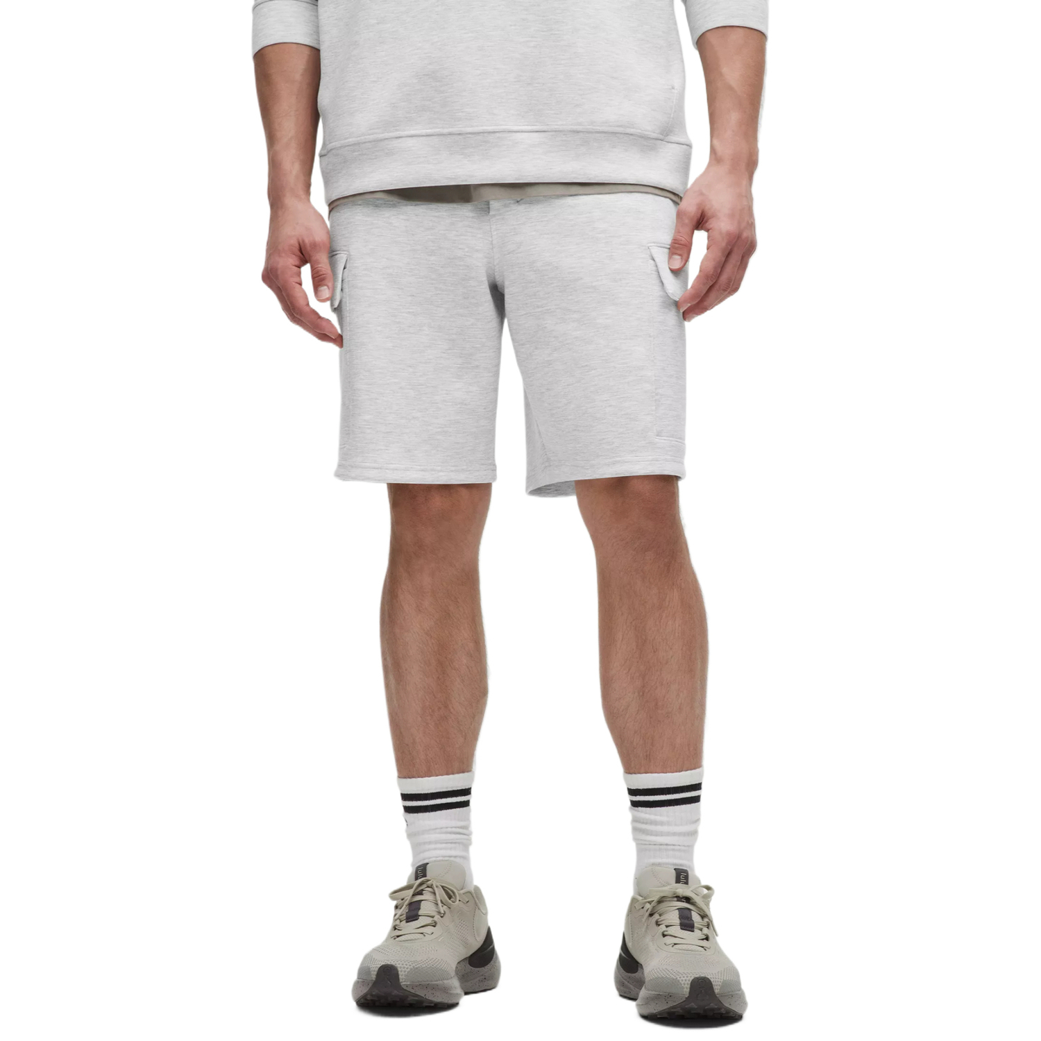 

Lululemon Гладкие карго-шорты 9" мужские серый меланж core ultra light grey