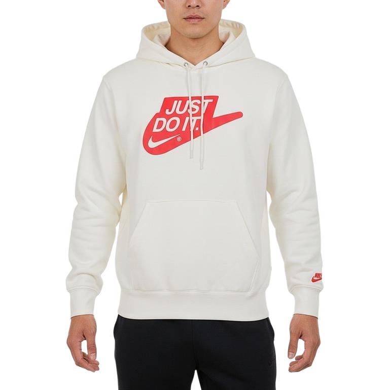 

Nike Мужская белая толстовка с капюшоном, средней толщины