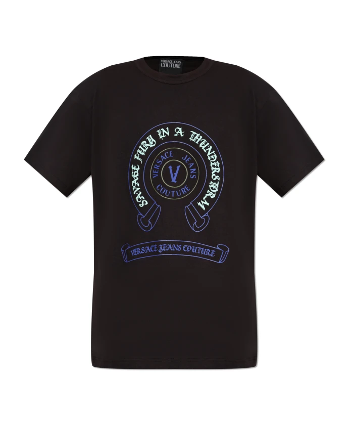 

Футболка с логотипом Versace Jeans Couture, черный