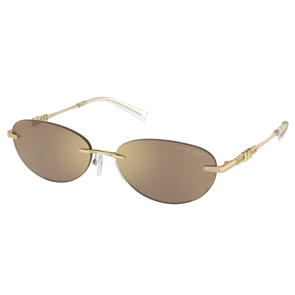

Michael Kors MANCHESTER MK 1151 10145A 58 мм женские овальные солнцезащитные очки, цвет shiny light gold