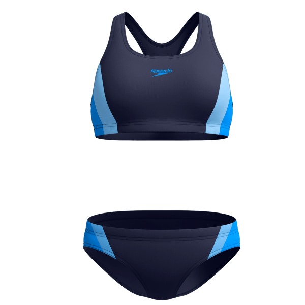 

Женский купальник-бикини с цветными блоками, 2 части, 2.0 Speedo, синий