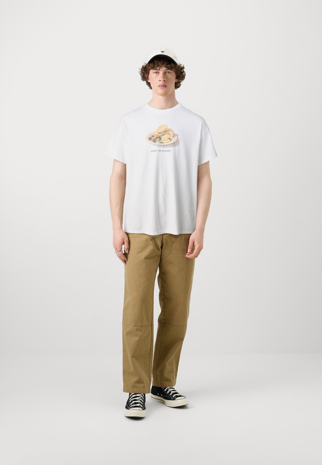 

Футболки с принтом APPITIZER TEE UNISEX BDG Urban Outfitters, белый