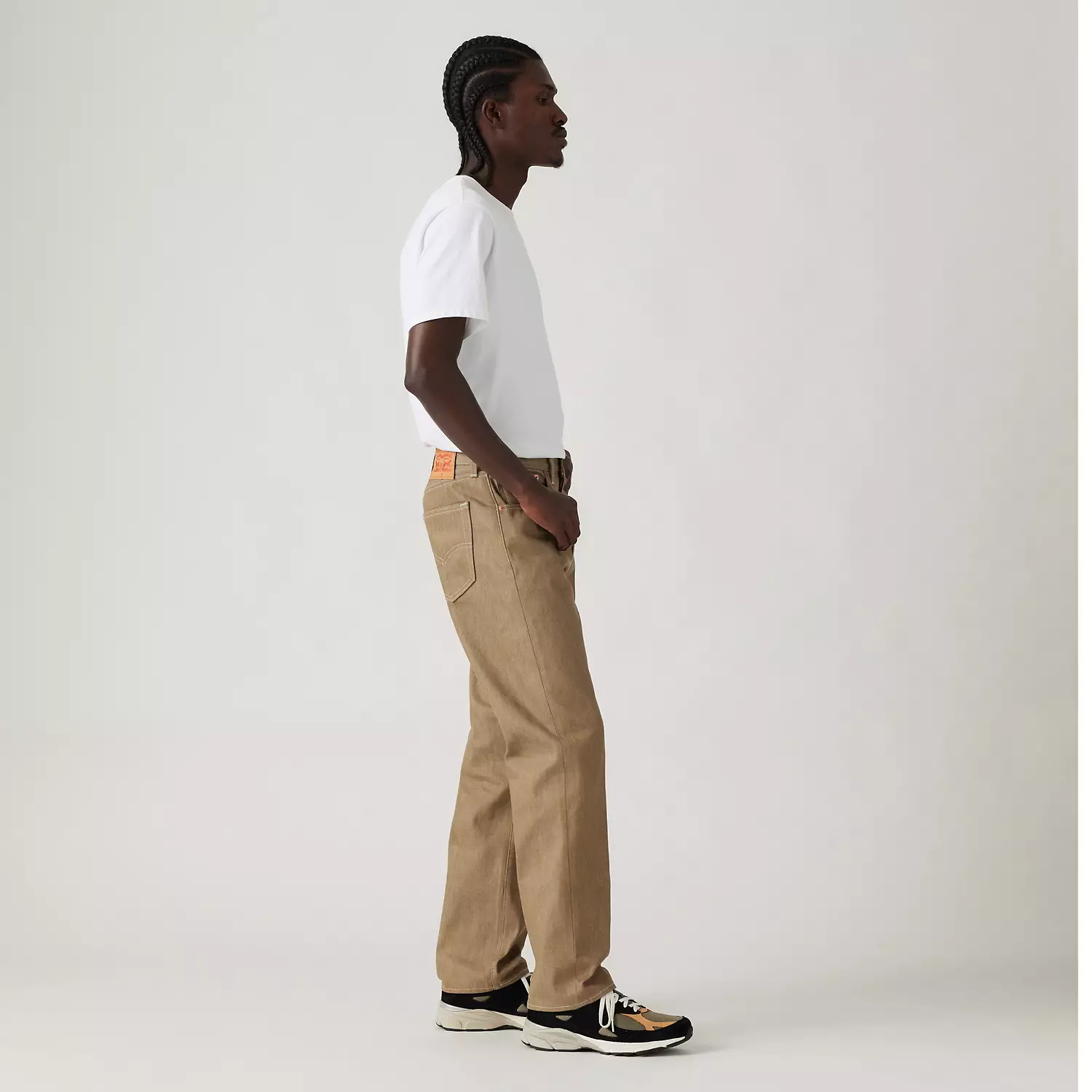 501 Original Shrink-to-Fit мужские джинсы Levi's, цвет Beige - White — фото 3