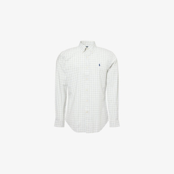 

Check-Print button-down stretch-cotton shirt Polo Ralph Lauren, цвет 6821a nevis blue multi