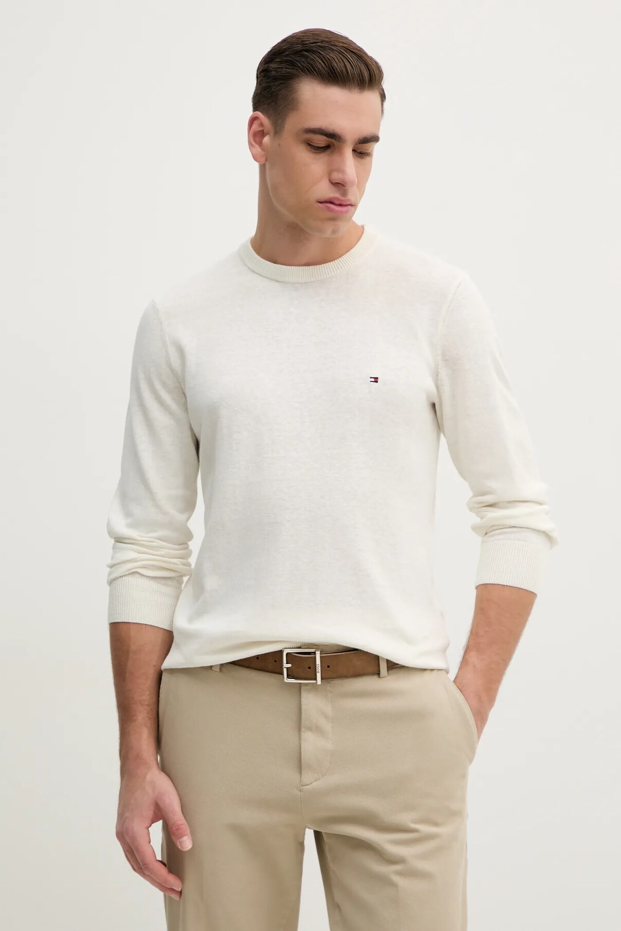 

Свитер из льняной смеси Tommy Hilfiger, бежевый