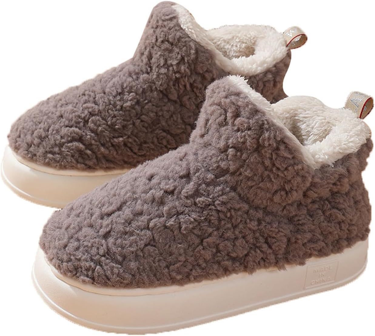 

Домашние тапочки Cliont для женщин и мужчин с мемори-пеной, удобные, теплые и нескользящие, коричневый