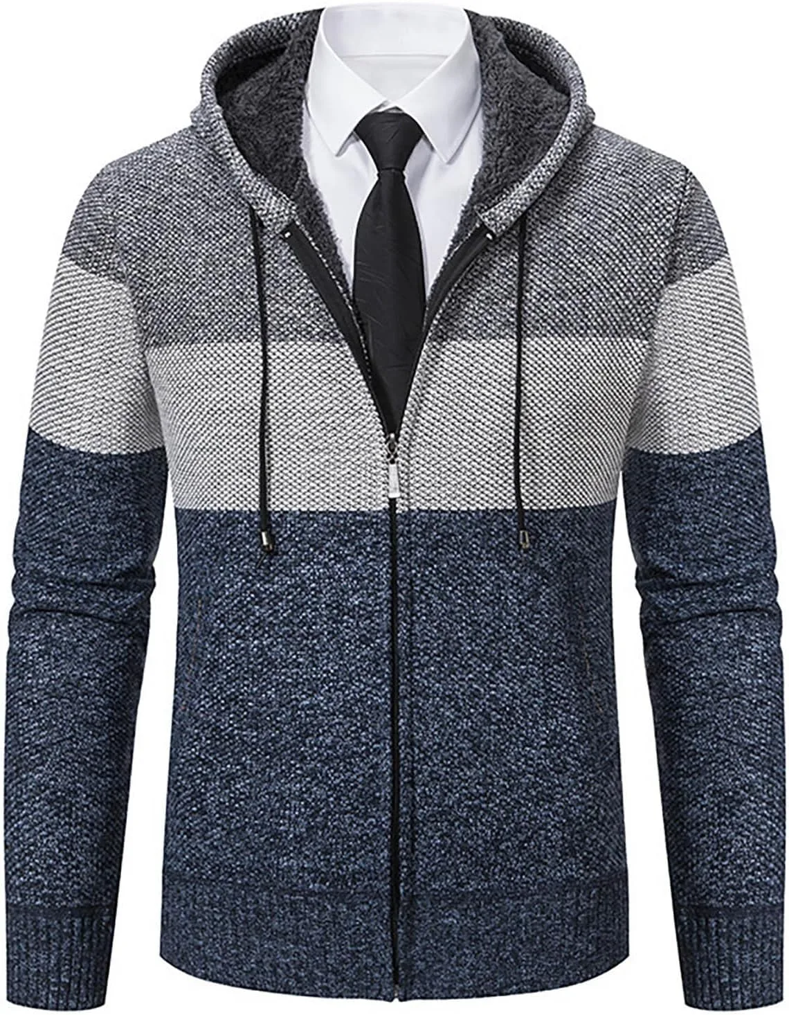 

Кардиган для мужчин, Full Zip, Long Sleeve, вязаный, теплый зимний QUNPIU