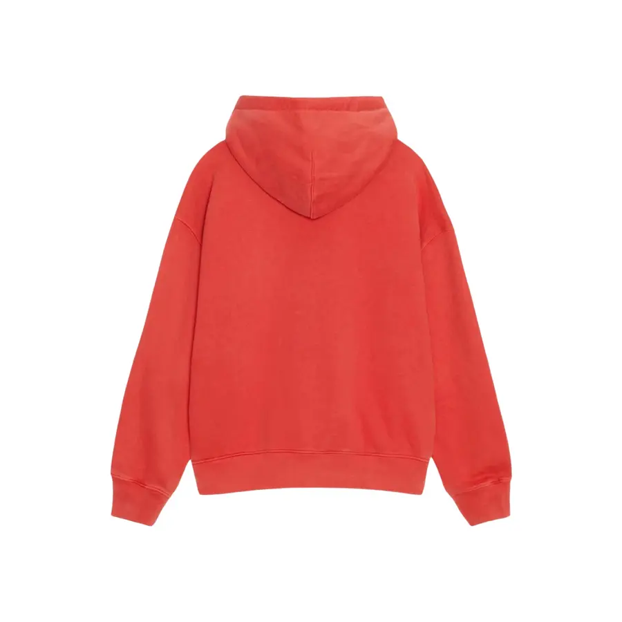 Куртка Nike x Stussy Pigment Dyed Fleece Zip Hoodie 'Habanero Red', красный — фото 2