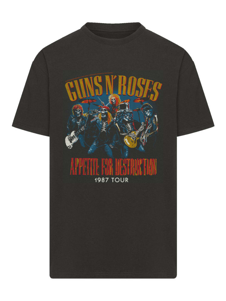 

Футболка большого размера Guns N' Roses 1987 Tour Vintage Rock, черная F4NT4STIC, Черный, Футболка большого размера Guns N' Roses 1987 Tour Vintage Rock, черная F4NT4STIC
